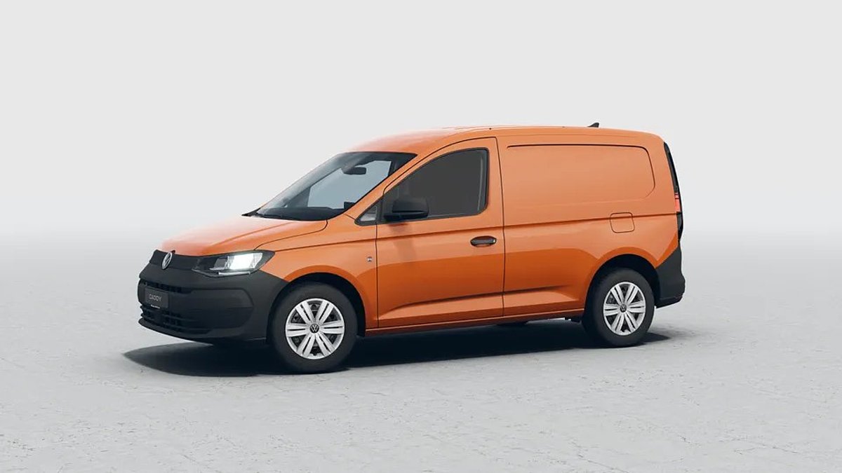 Caddy Cargo orange schräg von vorn Caddy Cargo orange schräg von vorn