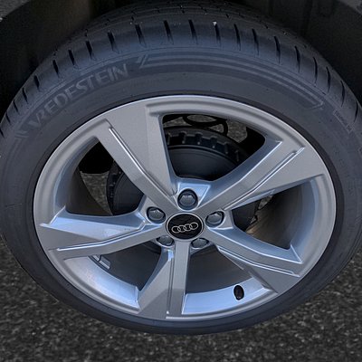 Audi A1 Sportback Alufelge mit Reifen im Detail