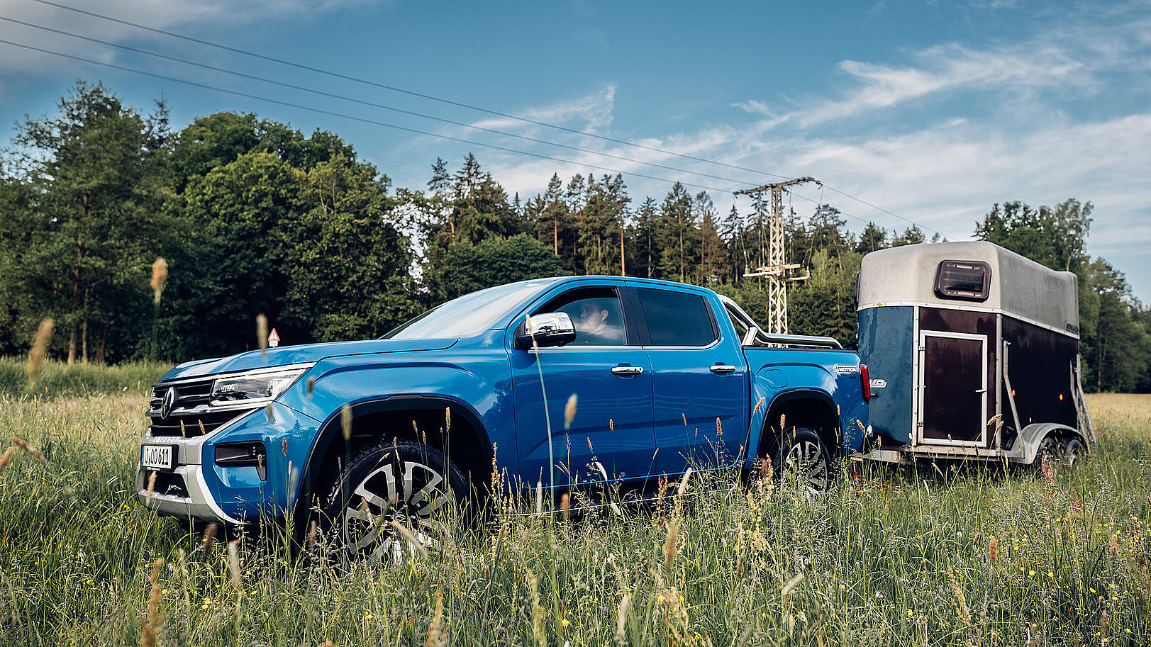 VW Amarok mit Pferdeanhänger