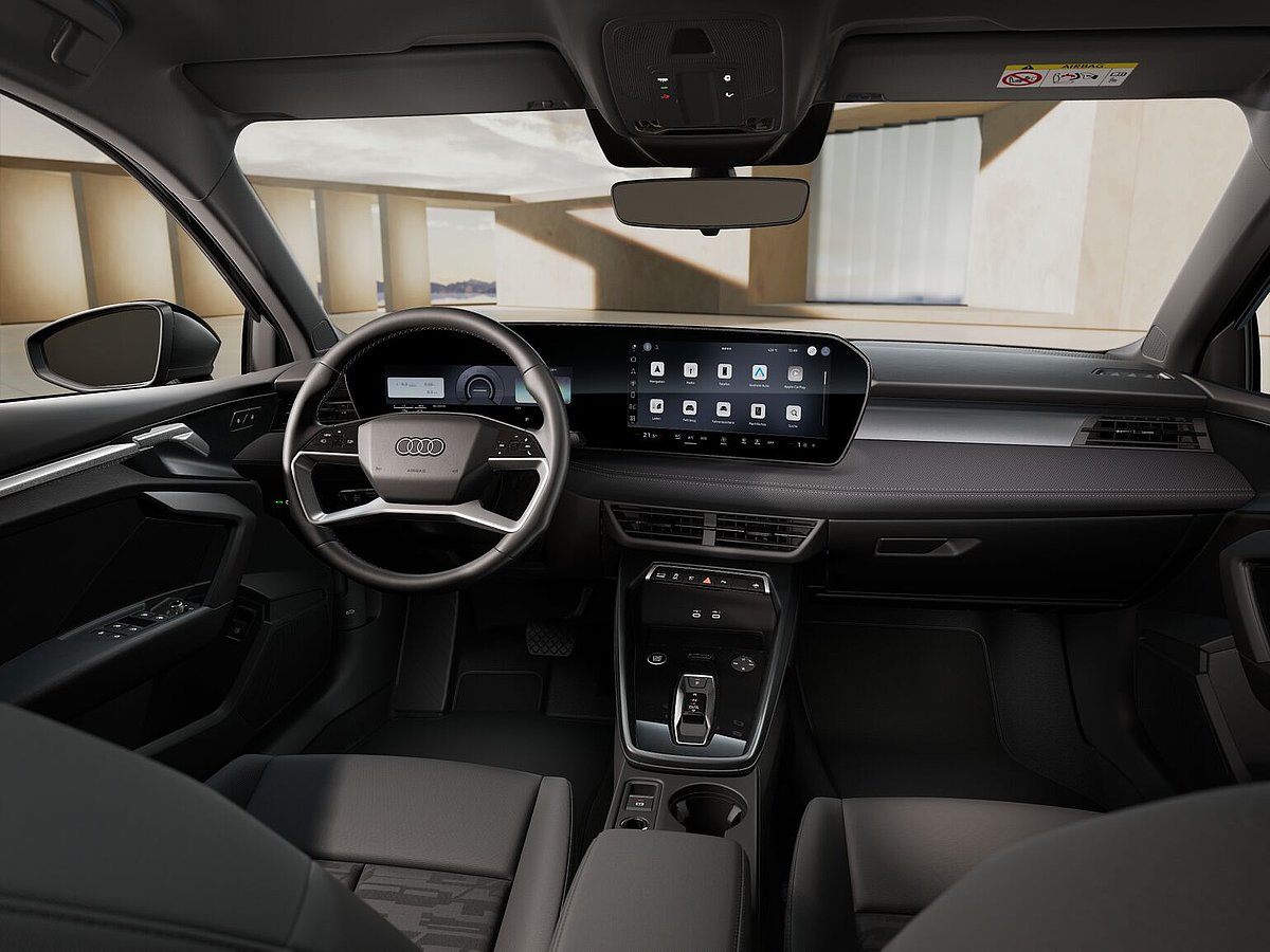 Audi A3 Sportback e-hybrid 150 kW schwarz Innenraum vorn Lenkrad Cockpit Infotainment