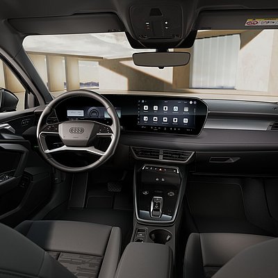 Audi A3 Sportback e-hybrid 150 kW schwarz Innenraum vorn Lenkrad Cockpit Infotainment