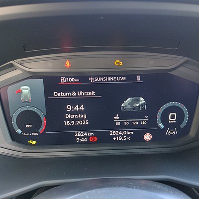 Digitales Kombiinstrument im Audi A1 Sportback