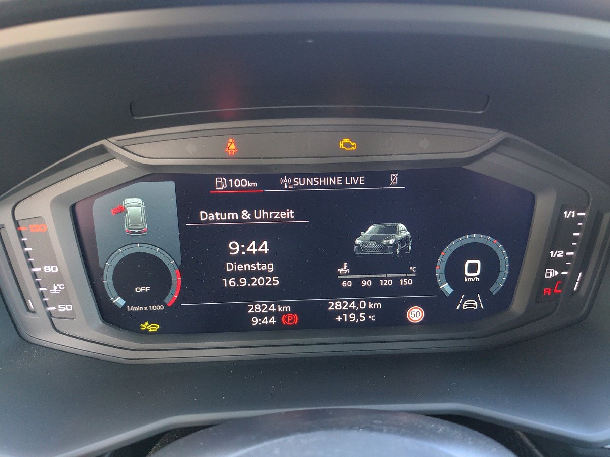 Digitales Kombiinstrument im Audi A1 Sportback
