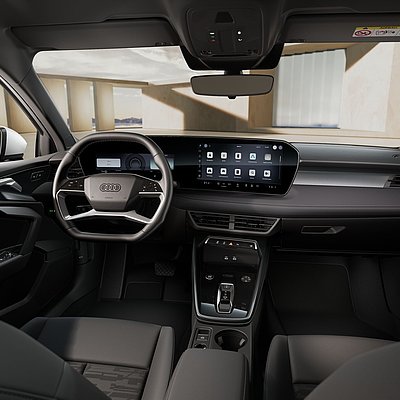 Audi A3 Sportback weiß 110 kw TFSI Innenraum vorn Lenkrad Cockpit Infotainment