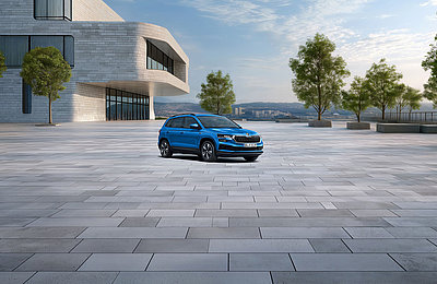 Skoda Karoq Balance in blau