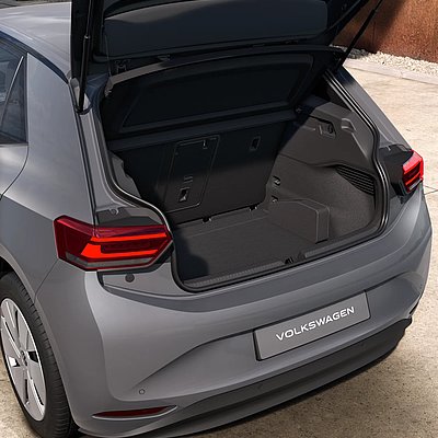 Geöffneter Kofferraum des VW ID.3 Neo Trend