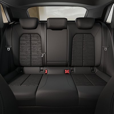 Audi A3 Sportback weiß 110 kw TFSI Innenraum hinten Rücksitzbank