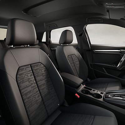 Audi A3 Sportback e-hybrid 150 kW schwarz Innenraum vorn Fahrer- und Beifahrersitz