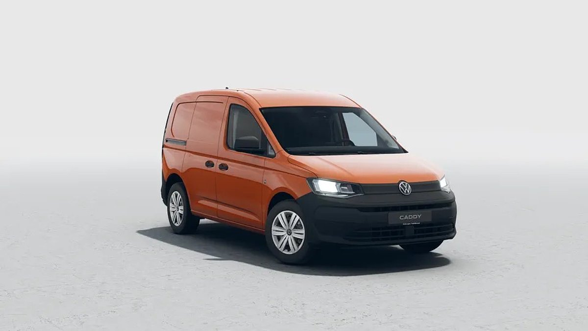Caddy Cargo orange schräg von vorn Caddy Cargo orange schräg von vorn