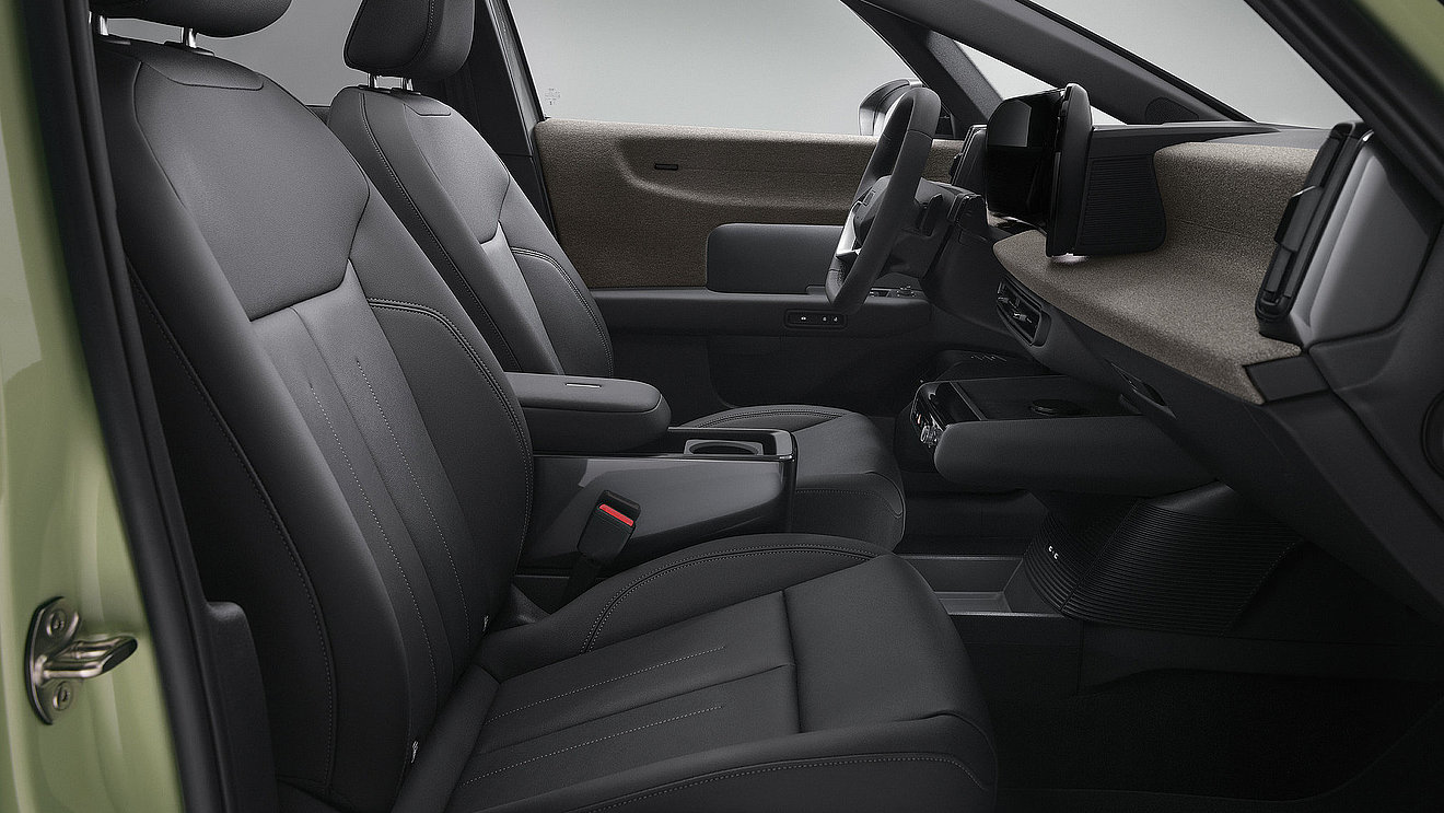Audi A2 e-tron pistaziengrün Sitze vorn Ansicht Beifahrersete