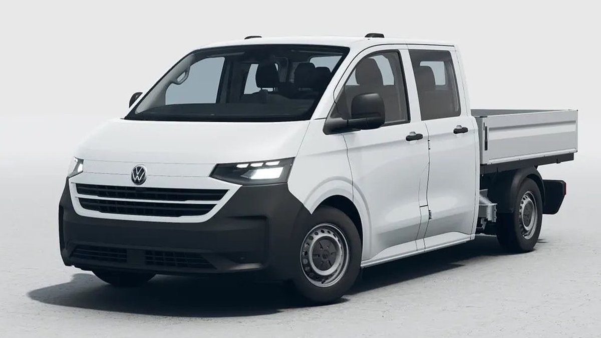 Volkswagen Transporter Pritsche in schräger Frontansicht