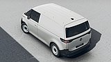 Weißer Volkswagen ID. Buzz Cargo in der Ansicht von oben