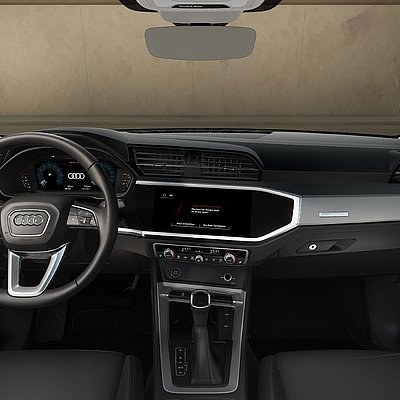 Audi Q3 Cockpit mit Automatikgetriebe im Innenraum