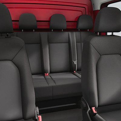 Innenraum der Volkswagen Crafter Pritsche mit Doppelkabine