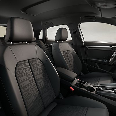 Audi A3 Sportback weiß 110 kw TFSI Innenraum vorn Fahrer- und Beifahrersitz